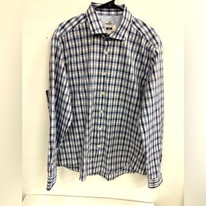 JOSEPH ABBOUD NON IRON MEN DRESS SHIRT 100%COTTON SIZE XL